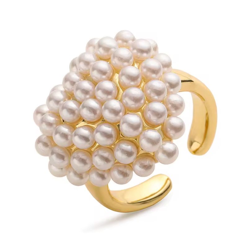 Anillo corazon perla