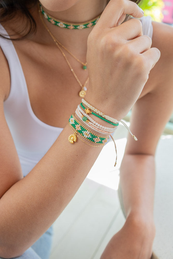 Collar Flores Esmeralda