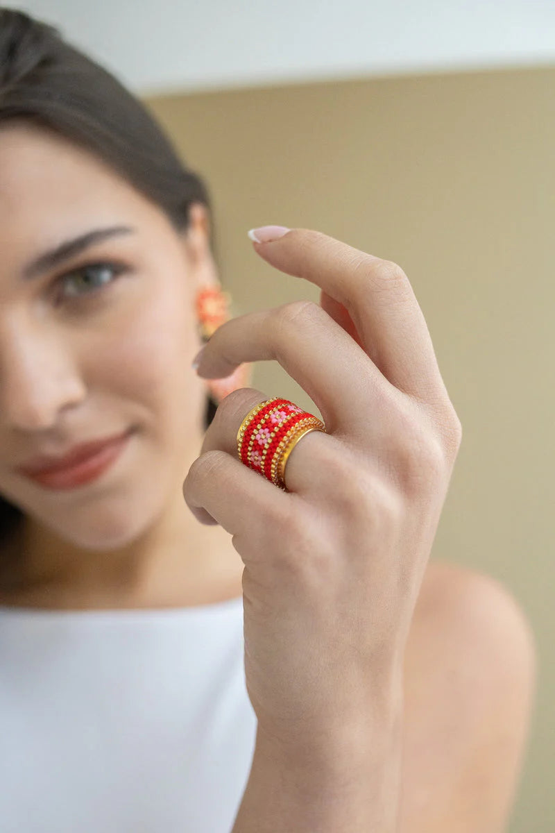 Anillo miyuki Flowers
