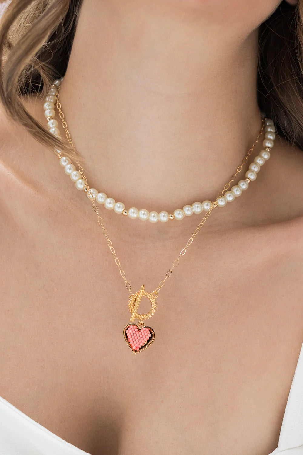 Cadena Corazon Pink