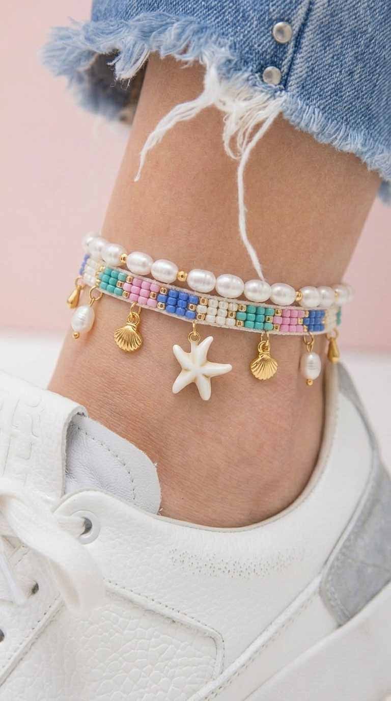 Set tobillera Marea Pastel