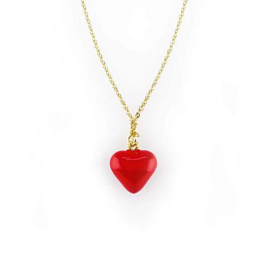 cadena corazon rojo