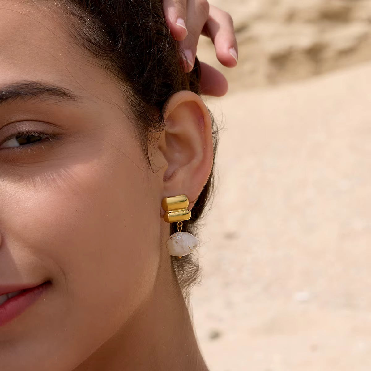 Aretes Marble Drop