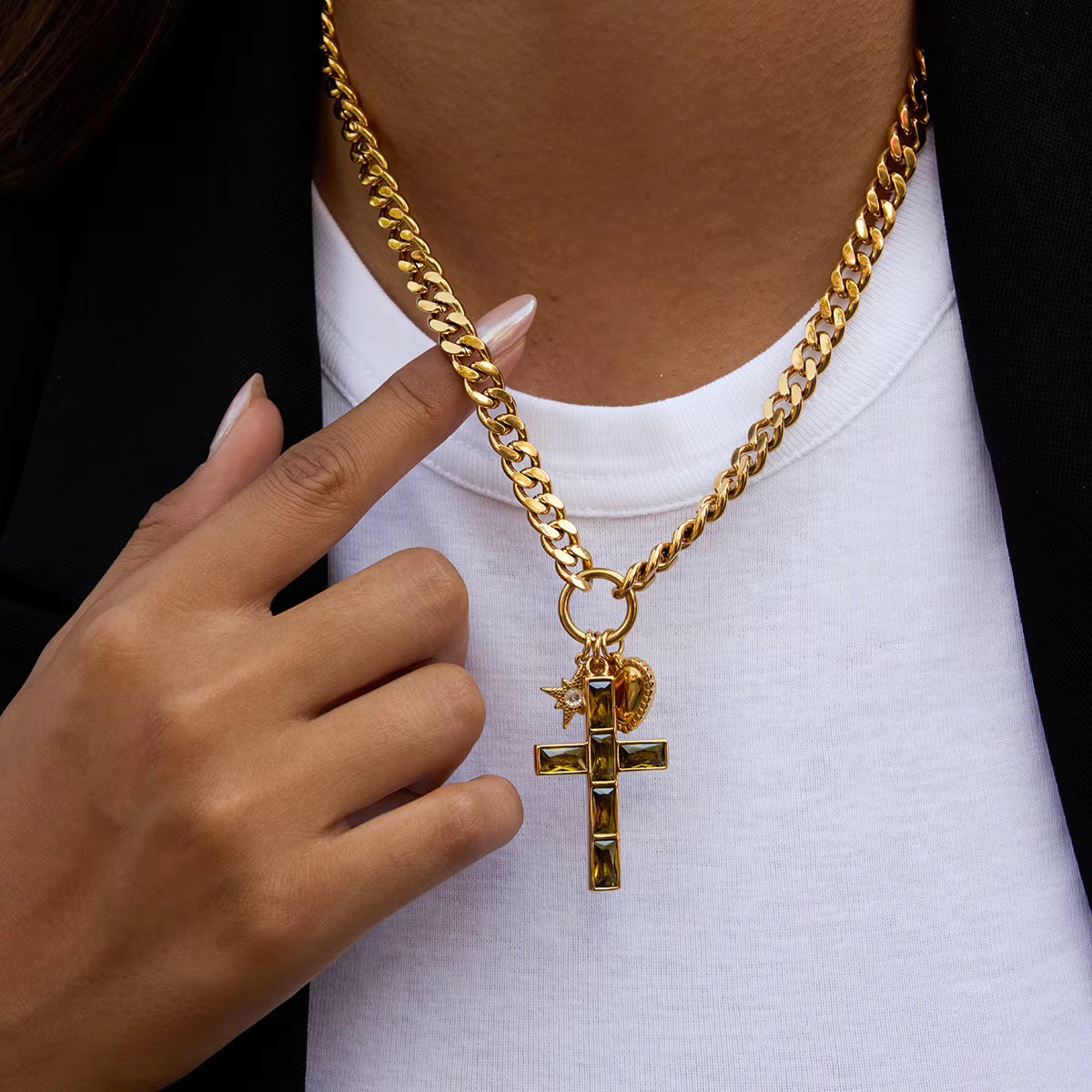 Collar Emerald Charms
