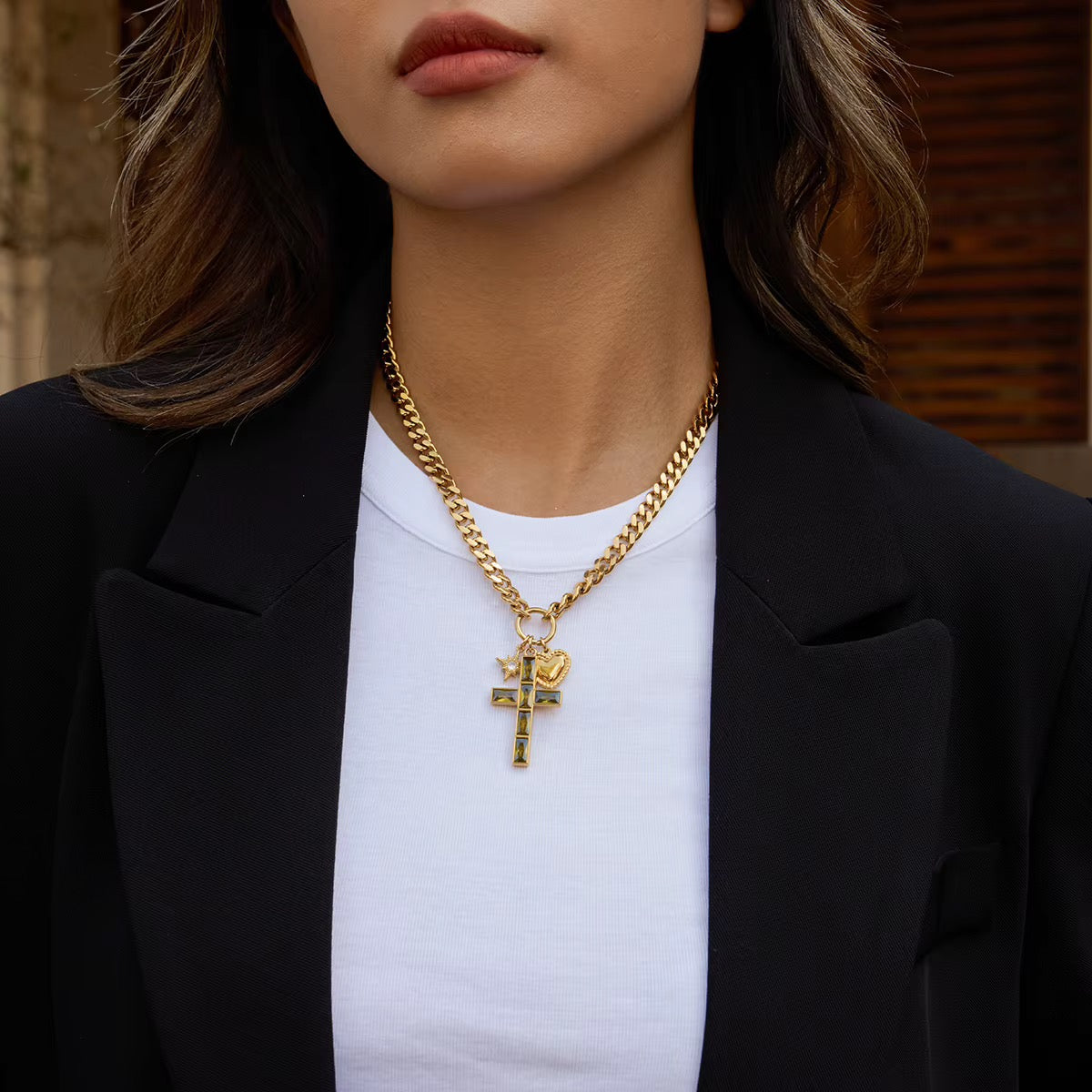 Collar Emerald Charms