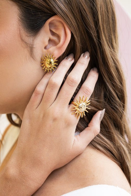 Aretes sol naciente