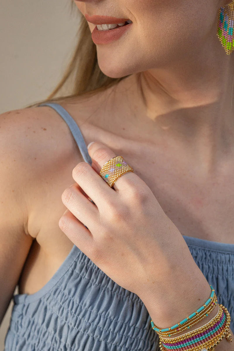 Anillo Pastel Dorado