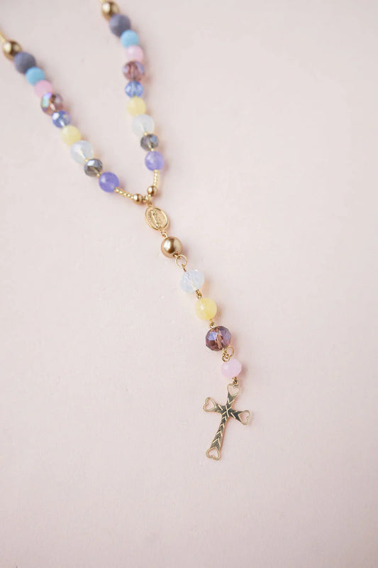 Collar Rosario  pastel