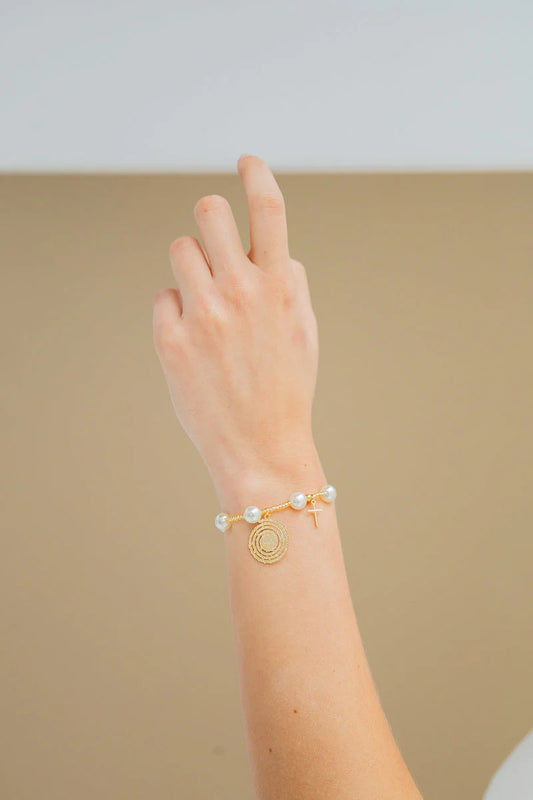 Pulsera padre nuestro con cruz