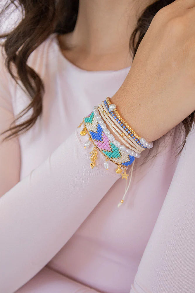 Set pulseras Coral Azul