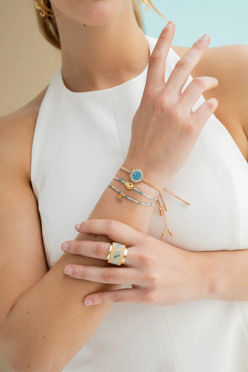 set pulseras marina Azul