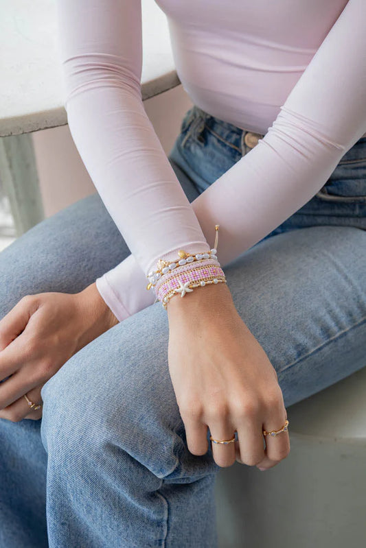 Set pulseras Rosa Mostacilla