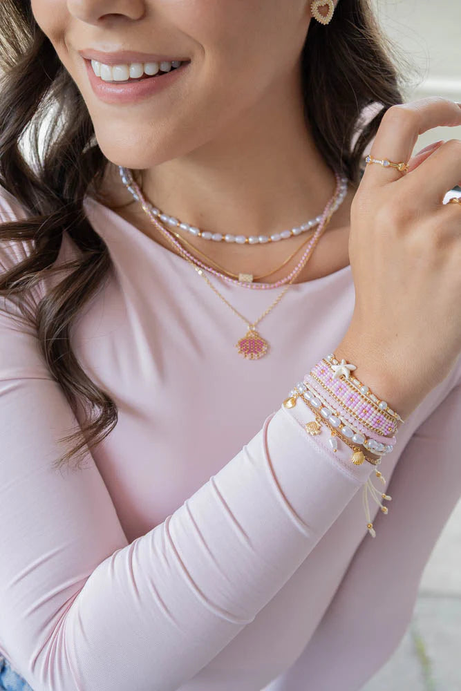 Set pulseras Rosa Mostacilla