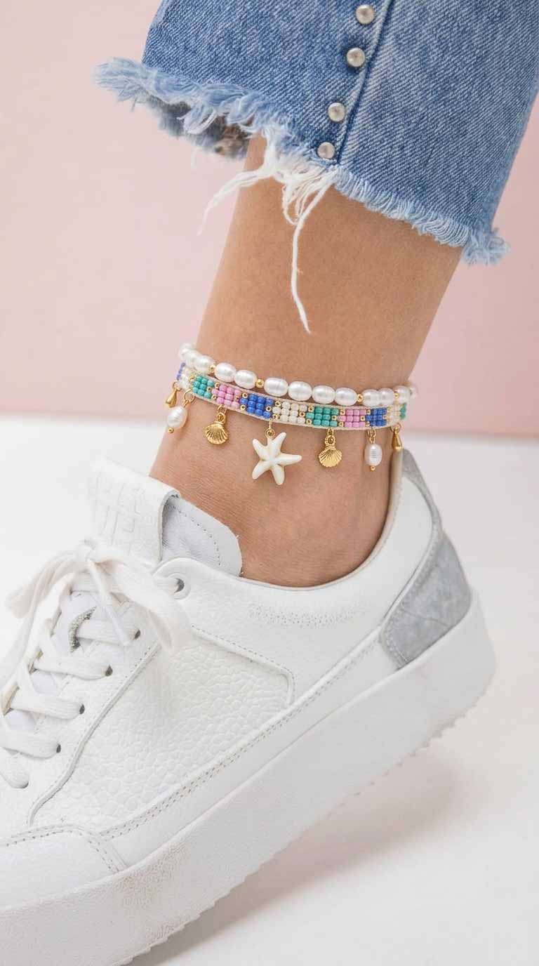Set tobillera Marea Pastel